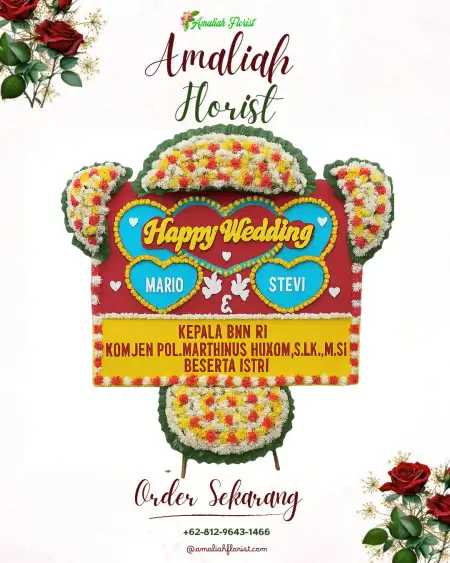Papan Bunga Pernikahan Ingin Jaya